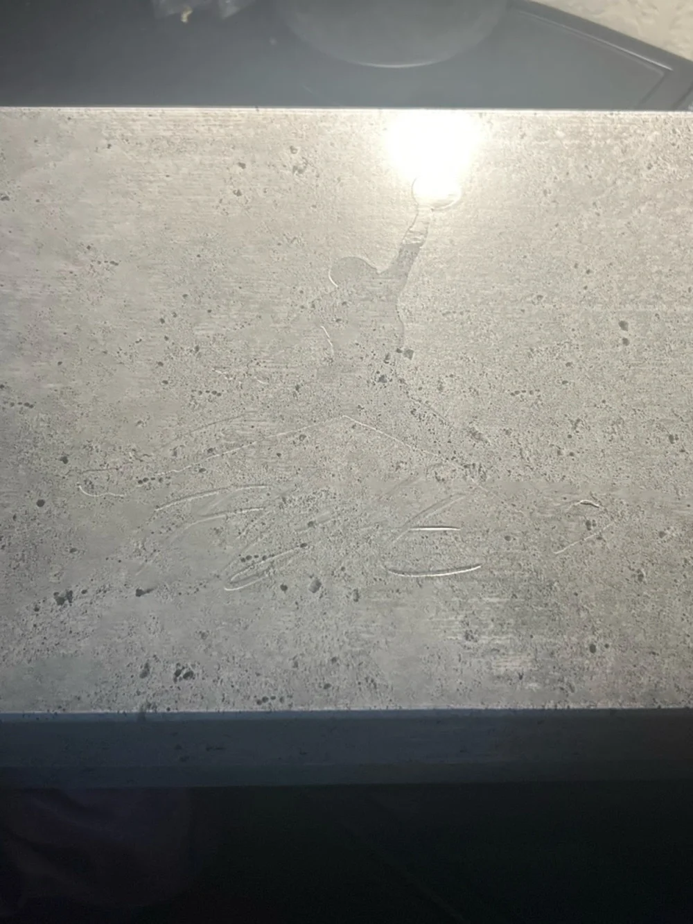 Jordan Gray Suede Interior Sneaker Detail